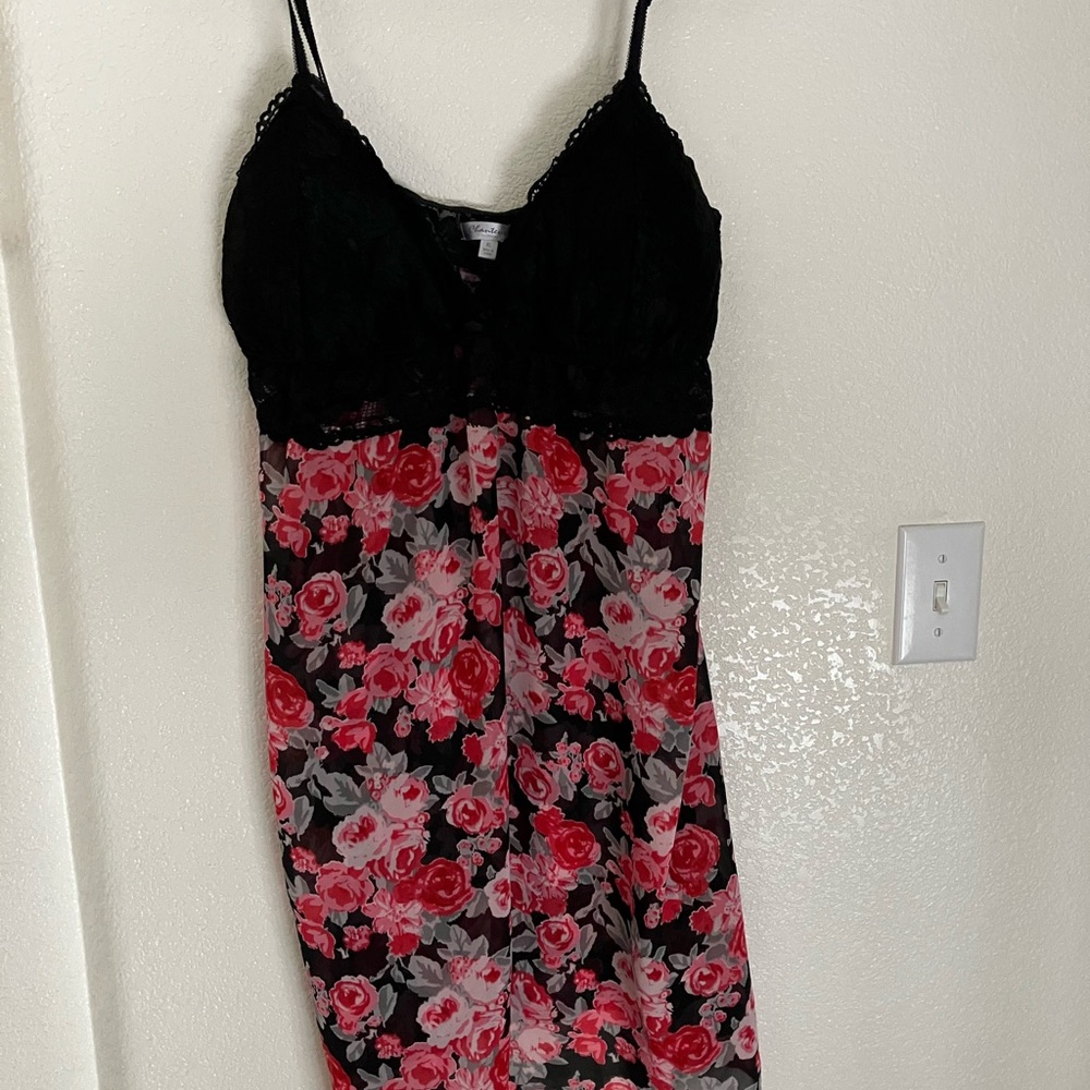 Chanteuse intimates lace and floral nightgown size XL